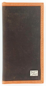 Tony Lama® Solid Brown Mens Rodeo Wallet/Checkbook Cover