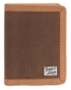 Tony Lama® Brown Distressed Leather Bi-fold Wallet 5151344