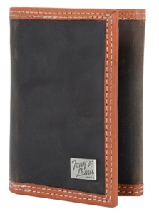 Tony Lama® Chocolate Brown Distressed Leather Tri-fold Wallet 5151444