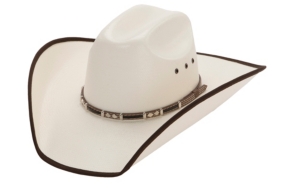 Cavenders® 20X Solid Eyes Natural with Dark Brown Bound and Hatband Straw Hat