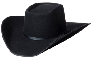 Cavender's® 5X Ranch Collection Black Brick Felt Cowboy Hat