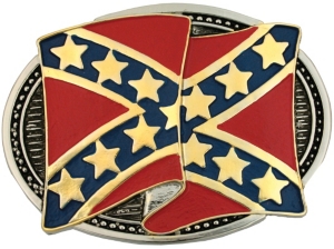 Montana Silversmiths® Confederate Flag Two-toned Buckle