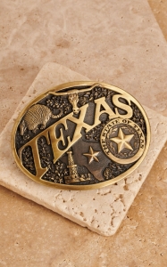 Montana Silversmiths® Texas Brass Heritage Buckle