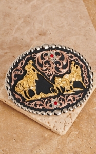 Montana Silversmiths® Team Roper Flower Buckle