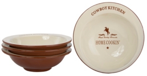 M&F Western Products® Cowboy Kitchen 4-Piece Porcelain Bowls Set