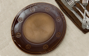 M&F Western Products® Silverado Brown and Tan 4 Piece Salad Plates
