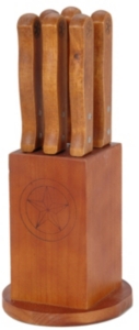 M&F Western Products® Steak Knife Set with Wood Block