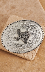 Montana Silversmiths® Medium Oval Texas Floral Buckle