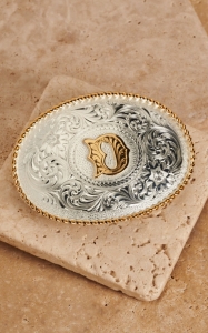 Montana Silversmiths® Silver w/ Gold Oval 