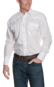 Wrangler® Long Sleeve White Western Shirt 71105WH3