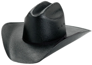 M&F® 6X Black Shantung Straw Cowboy Hat