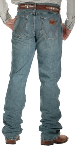 Wrangler® Premium Patch Blue Moss Slim Fit Jeans