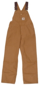 Carhartt® Kids' Brown Washed Bib Overall Sizes 4-7