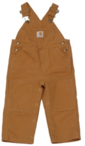 Carhartt® Infants' Brown Washed Bib Overall Sizes 3M-24M