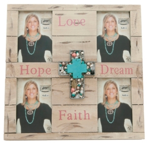 M&F Western Products® Hope, Love, Dream, & Faith 4 Photo Shadow Box Frame 4x6