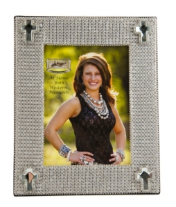M&F® Western Moments™ Clear Jeweled Cross Picture Frame 4 x 6