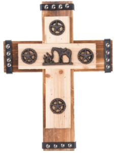 M&F Western Products® Cowboy Prayer Wooden Wall Cross