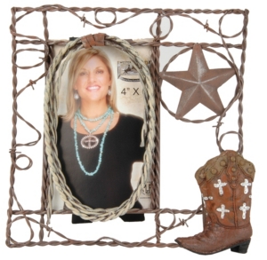 M&F Western Products® Barbed Wire Picture Frame (4x6in)