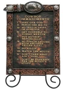 M&F Western Products® 2-Piece Cowboy Commandments & Easel
