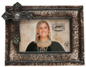 M&F Western Products® Antique Brown Scroll w/ Hope Cross Frame 4x6