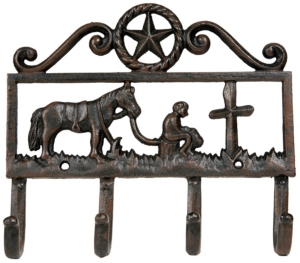 M&F Western Products® Cast Iron Cowboy Prayer Coat Hanger