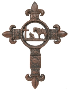 M&F Western Products® Cowboy Prayer w/ Fleur De Lis Wall Cross