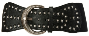 3-D Belt Company® Angel Ranch™ Black with Rhinestones High Waist Belt