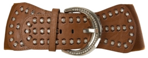 3-D Belt Company® Angel Ranch™ Brown with Rhinestones High Waist Belt