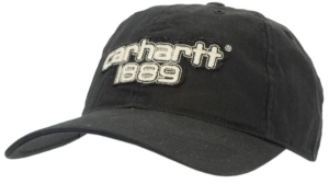 Carhartt® Black 1889 Stitched Logo Cap