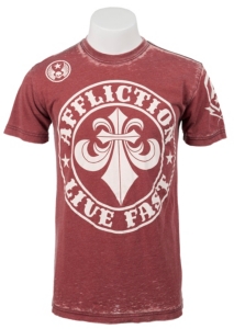 Affliction® Men's Red Divio Short Sleeve Tee