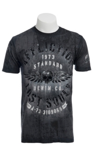 Affliction® Men's Grey Traction Reversible Crewneck Short Sleeve Tee