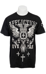 Affliction® Men's Black Brixton Icon Short Sleeve Supertee - Relaxed Fit