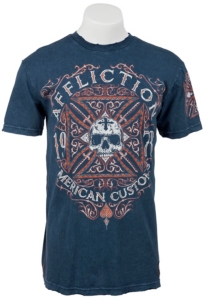 Affliction® Men's Navy Blue Death Cross Short Sleeve Tee