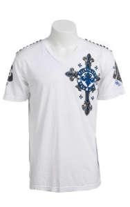 Affliction® Men's White Lifeless Short Sleeve V-Neck Tee