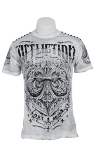 Affliction® Men's White Science Reversible Crewneck Short Sleeve Tee