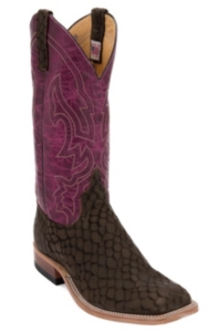 Anderson Bean® Men's Dark Loch Ness Monster w/ Wine Lava Double Welt Square Toe Western Boot