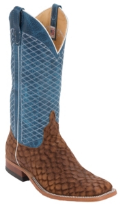 Anderson Bean® Men's Tan Loch Ness w/ Blue Lava Diamond Double Welt Square Toe Western Boot