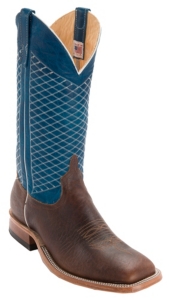 Anderson Bean® Mens Mike Tyson Bison w/ Blue Lava Square Toe Western Boot