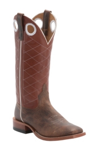 Anderson Bean® Horse Power™ Mens Toast Bison Brown Diamond Stitch Square Toe Boots