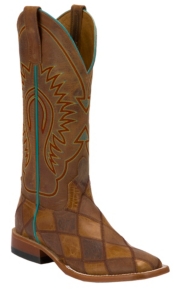 Anderson Bean® Ladie's Brown & Tan Crazy Train Patchwork Square Toe Western Boots