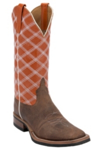 Anderson Bean® Horse Power™ Men's Toast Bison w/ Burnt Orange Double Welt Square Toe Western Boot