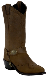 Sage® Ladies Distressed Brown w/ Wingtip & Concho Bracelet Western Snip Toe Boots