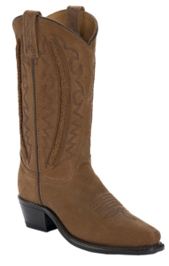 Abilene® Men's Tan w/ Lace Braided Shaft Snip Toe Western Boots