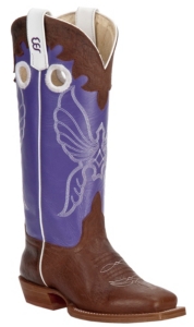 Anderson Bean® Kids Toast Bison w/ Grape Soda Top Square Toe Boots