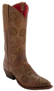 Anderson Bean® Macie Bean™ Whiskey Bent w/ Brown Floral Embroidery Snip Toe Boots