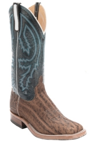 Anderson Bean® Men's Brown Elephant w/ Blue Top Exotic Square Toe Western Boot