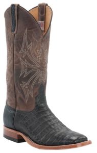 Anderson Bean® Men's Chocolate Crocodile Belly Double Welt Square Toe Western Boot