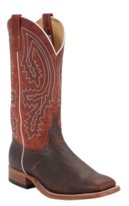 Anderson Bean® Men's Brown Bison w/ Rust Top Double Welt Square Toe Western Boots
