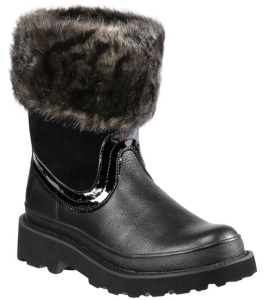 Ariat® Fatbaby™ Ladies Black w/ Faux Fur Top Western Boot