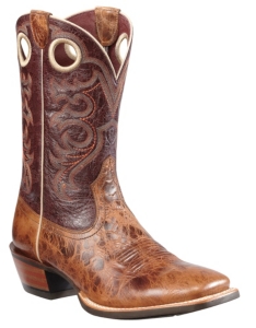 Ariat® Crossfire™ Men's Burnished Tan w/ Purple Sage Double Welt Square Toe Western Boot